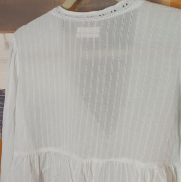 Urban Outfitters Festival Cottagecore Blouse M White - Picture 8 of 8